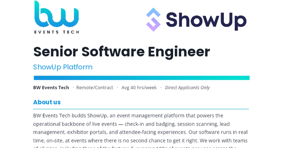 BW Events Tech